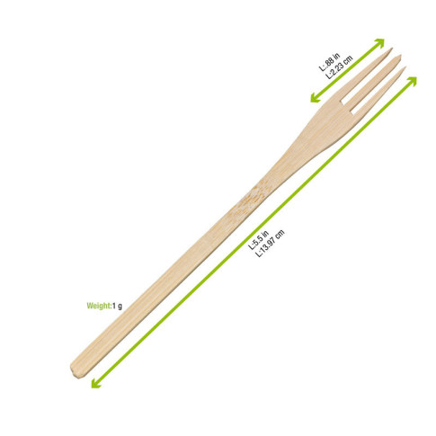 Fourchette bambou "Trident"  H140mm