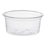 Pot à sauce rond en plastique PLA transparent  H35mm 90ml