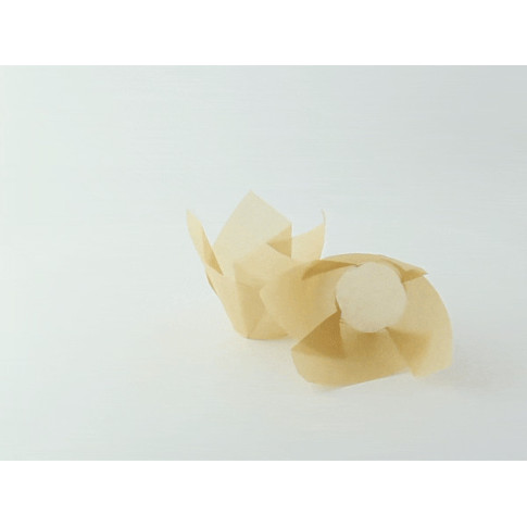 Caissette de cuisson forme tulipe en papier brun siliconé   H80mm