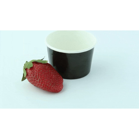 Pot carton noir chaud et froid  H49mm 130ml