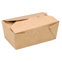 Boite repas carton kraft  155x117mm H50mm 800ml