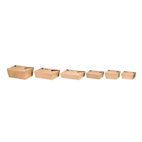 Boite repas carton kraft  155x117mm H50mm 800ml