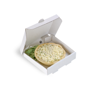 Mini Boite à pizza en carton blanc  90x90mm H20mm