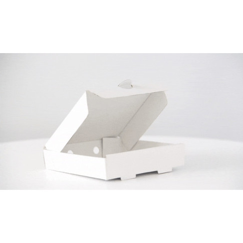 Mini Boite à pizza en carton blanc  90x90mm H20mm