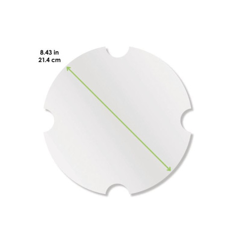 Disque de fermeture blanc en carton pour seau à poulet