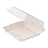 Coquille blanche en pulpe  234x231mm H80mm 1400ml
