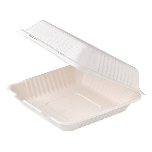 Coquille blanche en pulpe  234x231mm H80mm 1400ml