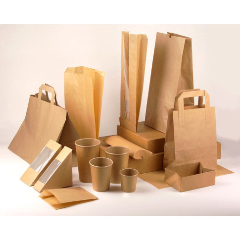 Sac papier tout usage brun  140x70mm H220mm