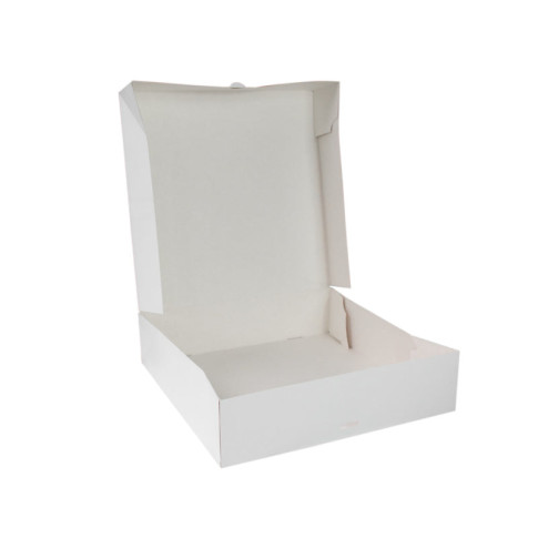 Boite pâtissière carton blanche  320x320mm H80mm