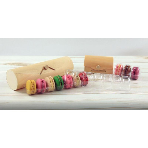 Boite bois cylindrique 7 macarons   H230mm