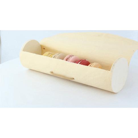 Boite bois cylindrique 7 macarons   H230mm