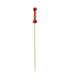 Pique bambou Fuji avec une extrémité décor rouge  H112mm