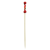 Pique bambou Fuji avec une extrémité décor rouge  H112mm