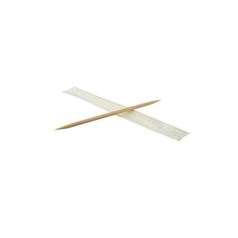 Cure dents en bois emballé individuellement   H65mm