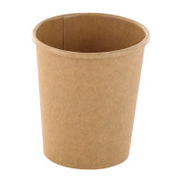 Pot à soupe et glace en carton kraft brun sans plastique, Waterbased  H65mm 120ml