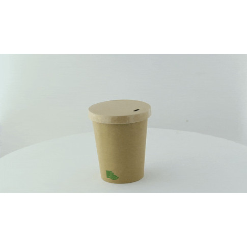 Couvercle carton kraft chaud et froid  H11mm