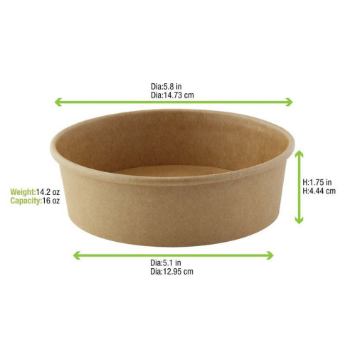Saladier kraft "Buckaty" multi-usage  H45mm 480ml
