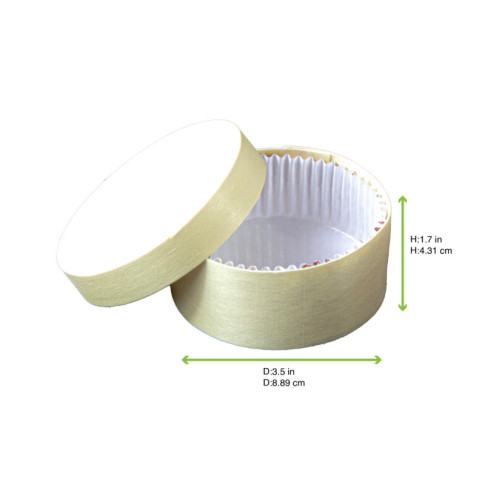 Boîte ronde bois FSC mix + papier ing - cuisson four  H42mm 200ml