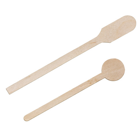 Spatule à café en bois à embout rond  H180mm