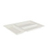 Plateau rectangulaire blanc 3 compartiments en pulpe   400x280mm