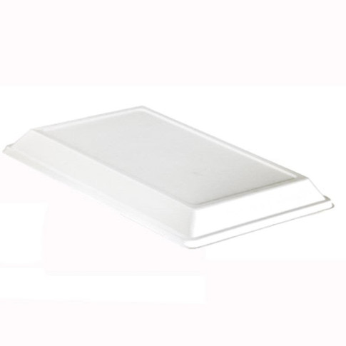 Plateau rectangulaire blanc 3 compartiments en pulpe   400x280mm
