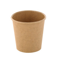 Pot à soupe et glace en carton kraft brun sans plastique, Waterbased  H58mm 100ml