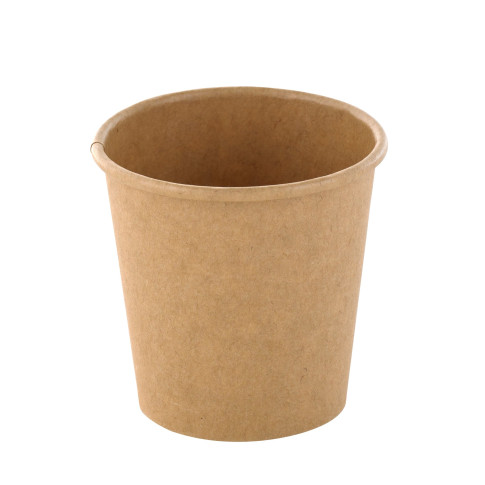 Pot à soupe et glace en carton kraft brun sans plastique, Waterbased  H58mm 100ml