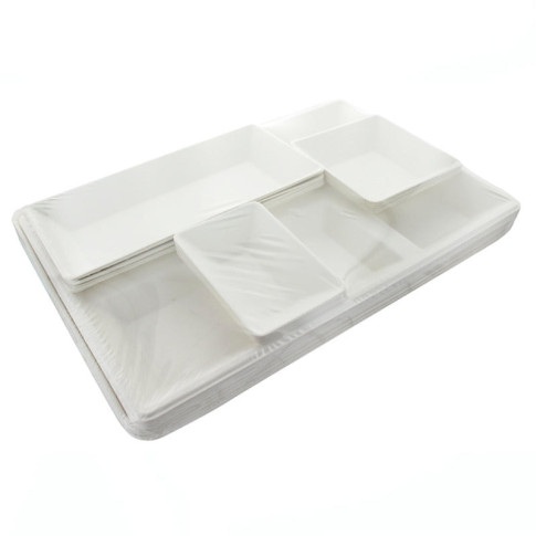 Plateau repas pulpe 5 pièces  410x280mm H50mm