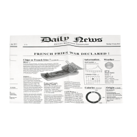 Papier alimentaire blanc ingraissable impression journal  270x350mm