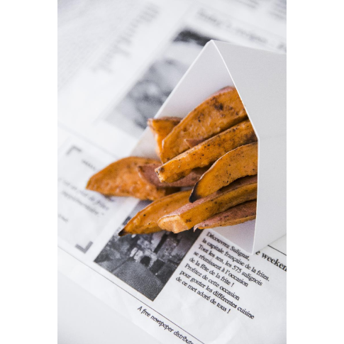 Papier alimentaire blanc ingraissable impression journal  270x350mm