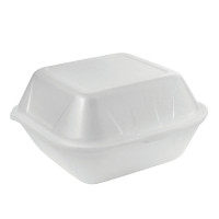 Coquille plastique PSE blanche double  135x125mm H70mm