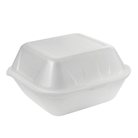 Coquille plastique PSE blanche double  135x125mm H70mm