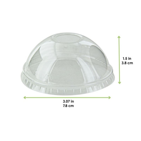 Couvercle PET transparent dôme  H38mm