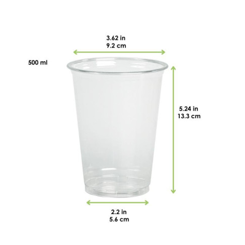 Pot dessert PET "FINESSE" transparent  H133mm 500ml