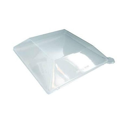 Couvercle dôme rectangulaire transparent en plastique PET  132x132mm H31mm