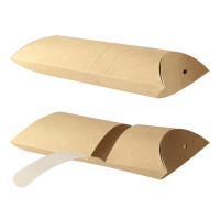 Boite à crêpe rectangulaire carton kraft  100x45mm H160mm