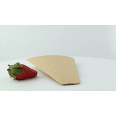 Boite à crêpe triangulaire carton kraft  120 H160mm