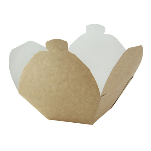 Boite repas carton kraft  170x170mm H80mm 1450ml