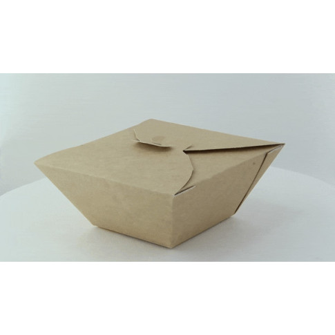 Boite repas carton kraft  170x170mm H80mm 1450ml