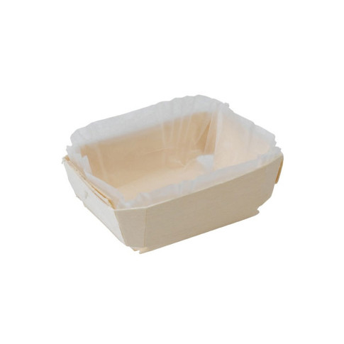 Moule de cuisson bois "Tristan"  avec caissette papier  185x80mm H40mm 600ml