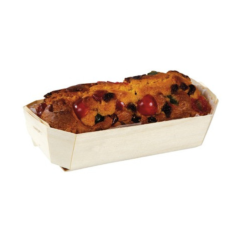 Moule de cuisson bois "Tristan"  avec caissette papier  185x80mm H40mm 600ml