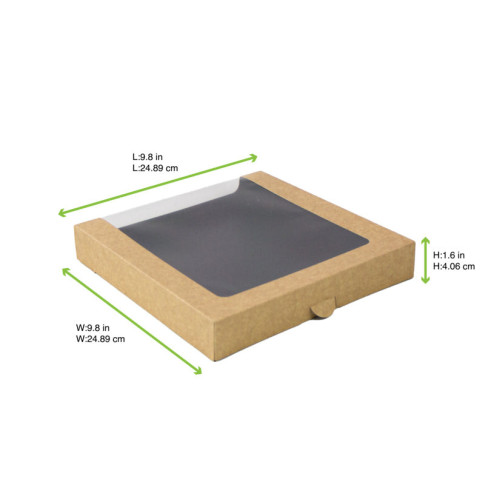 Boîte sushi avec fenêtre antibuée pour 40-60 pieces 250x250mm H40mm
