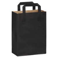 Sac cabas papier kraft brun recyclé imprimé noir 180x85mm H230mm