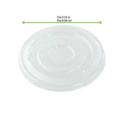 Couvercle plat transparent en plastique PET