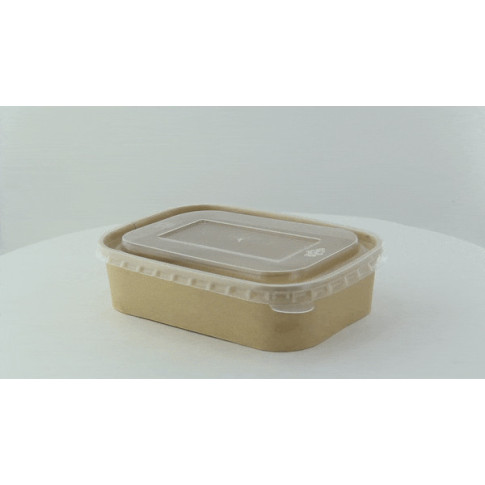 Couvercle rectangulaire plat transparent en plastique PP 172x122mm H9mm