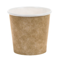 Gobelet blanc imprimé kraft   H60mm 120ml