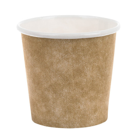 Gobelet blanc imprimé kraft   H60mm 120ml