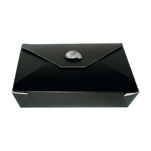 Boîte repas carton noir 217x160mm H50mm 1450ml