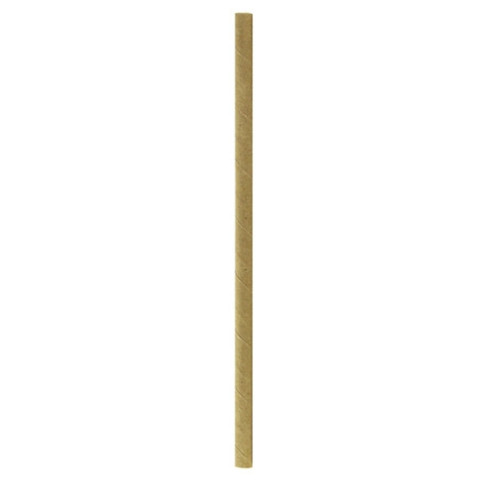 Paille en papier kraft brun  H197mm
