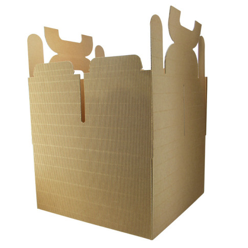 Boite carton kraft avec poignée "Lunchgo"  335x335mm H175mm